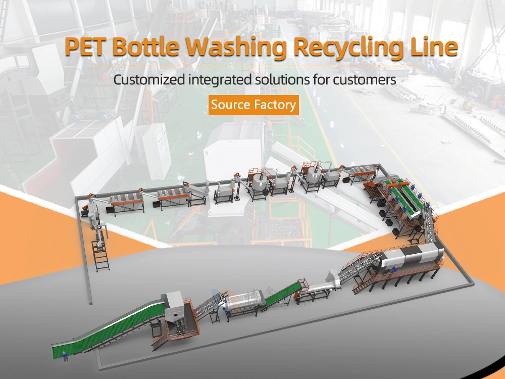 Pet Bottles Flakes Scraps Plastic Recycling Machine Zhangjiagang Europe Design Washing and Recycling Line Equipment for Sale