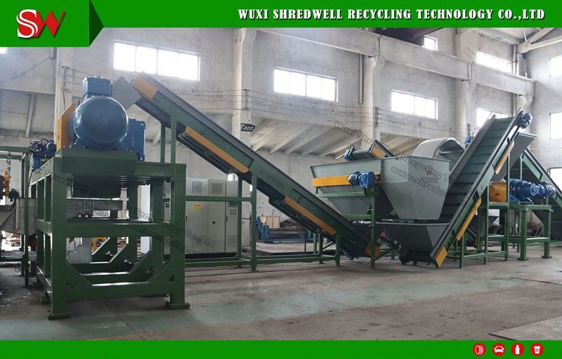 New Technology Old Car Tyre Shredder Equipment with Trommel to Recycle Waste Tires